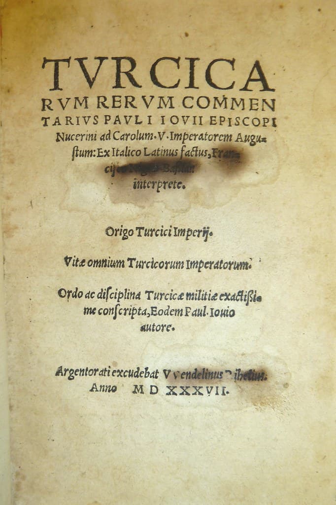 Title-page with names of translator and printer inked over