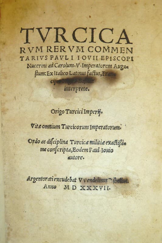 Title-page with names of translator and printer inked over