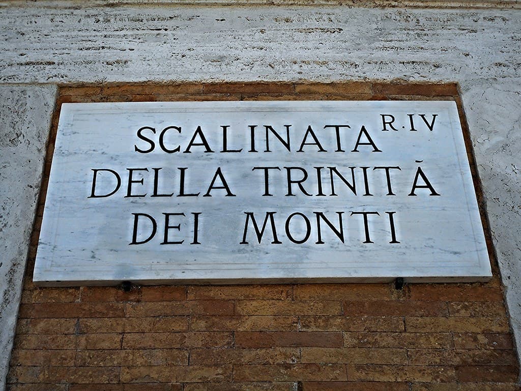 Street tablet in Rome