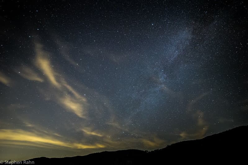 Milky Way and clouds over North Georgia