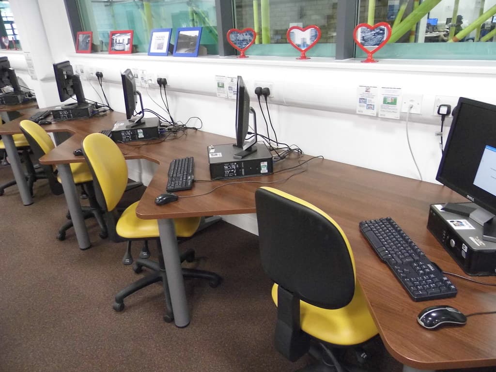 Cruddas Park Library interior