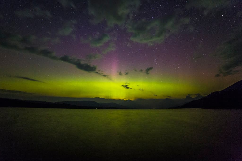 Aurora over Lake McDonald 8:15:15