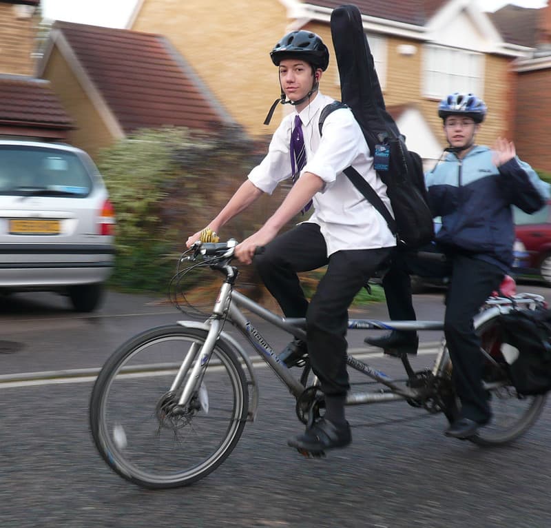 Cycling to school