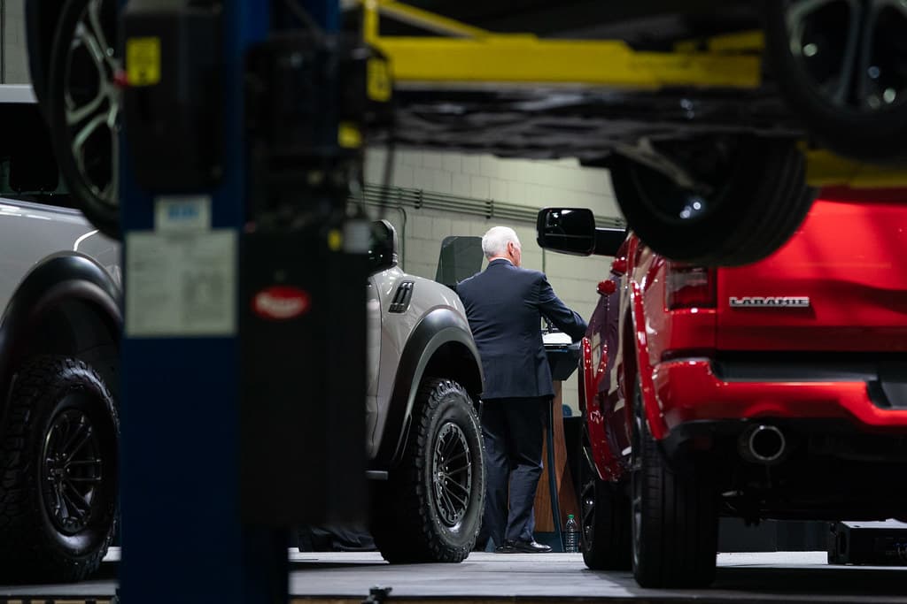 Vice President Mike Pence Visits a Ford Factory