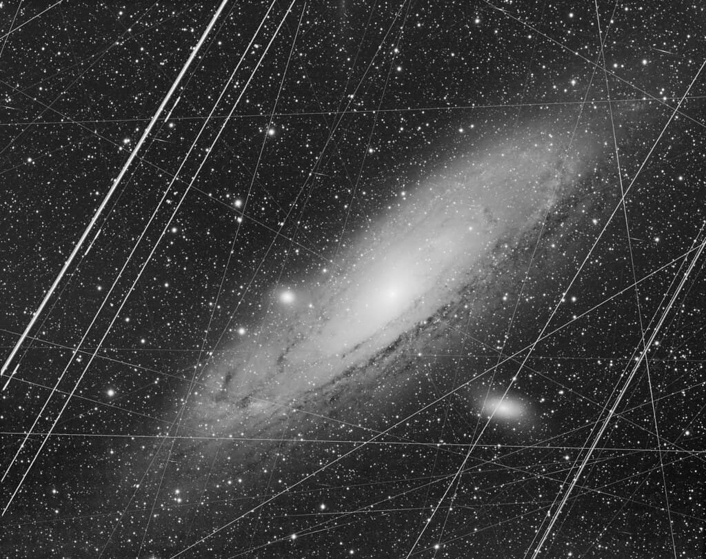 The Andromeda Galaxy in a Crowded Sky