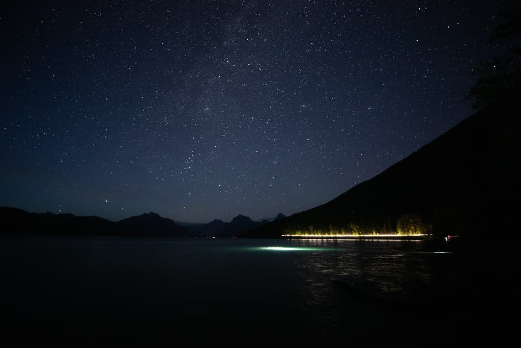Night Sky over Lake McDonald