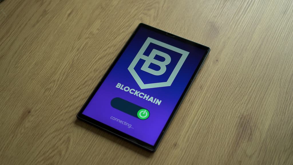 Connecting to a blockchain platform with a smartphone concept