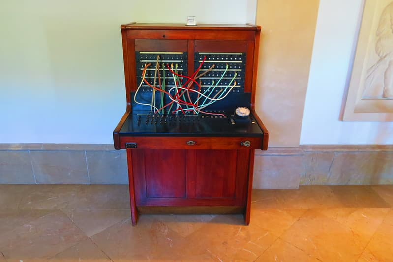 A phone switchboard from 1950