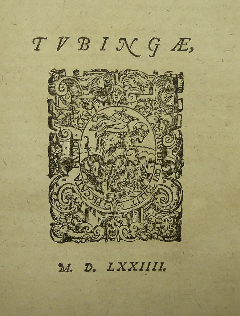 Woodcut printer's device of Georg Gruppenbach of Tübingen