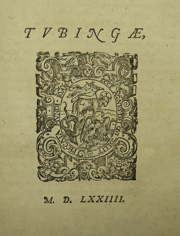 Woodcut printer's device of Georg Gruppenbach of Tübingen
