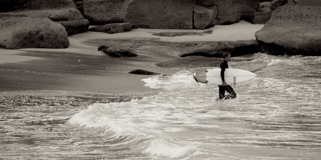 Into the Tamarama ocean