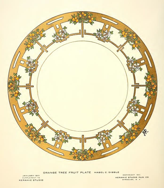 1911 Orange Tree Plate Keramic Studio