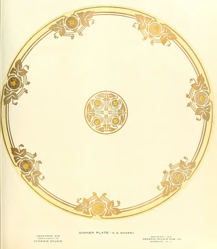 1910 Dinner Plate Keramic Studio
