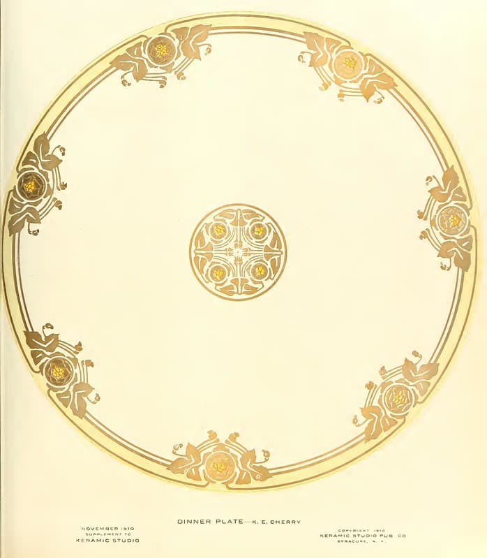 1910 Dinner Plate Keramic Studio