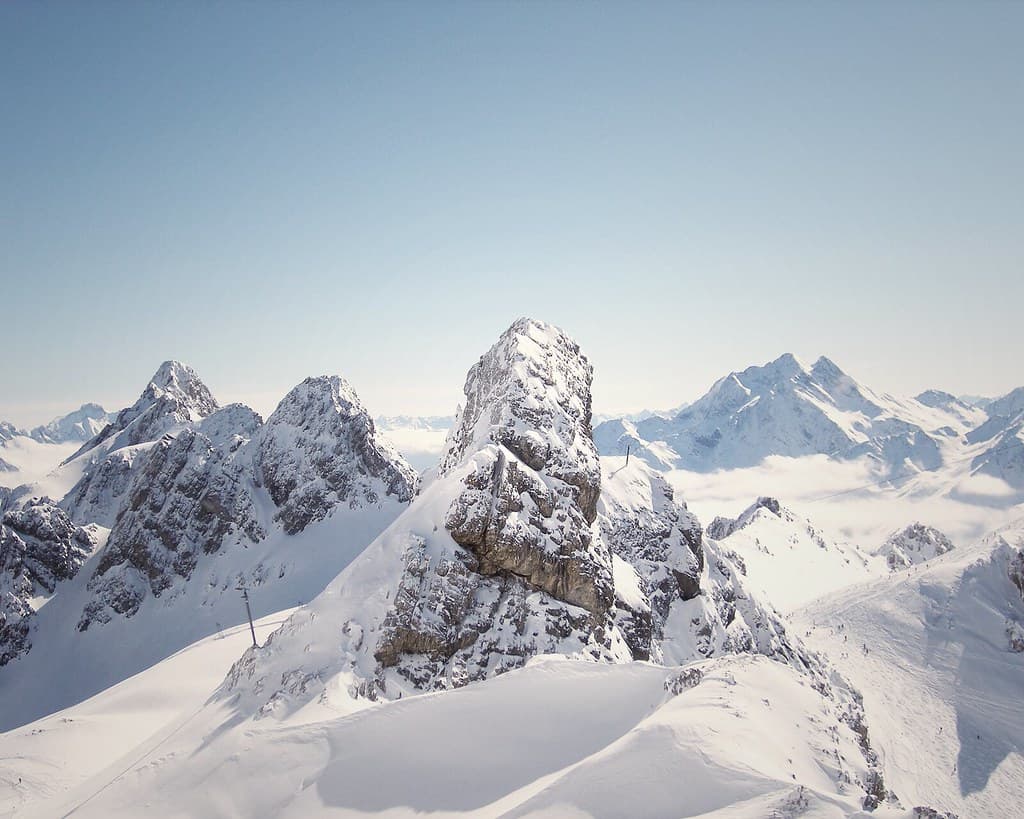 Snow Covered Mountain Landscape