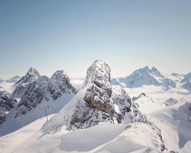 Snow Covered Mountain Landscape