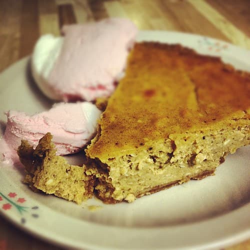 Thanksgiving dessert: pumpkin cheesecake