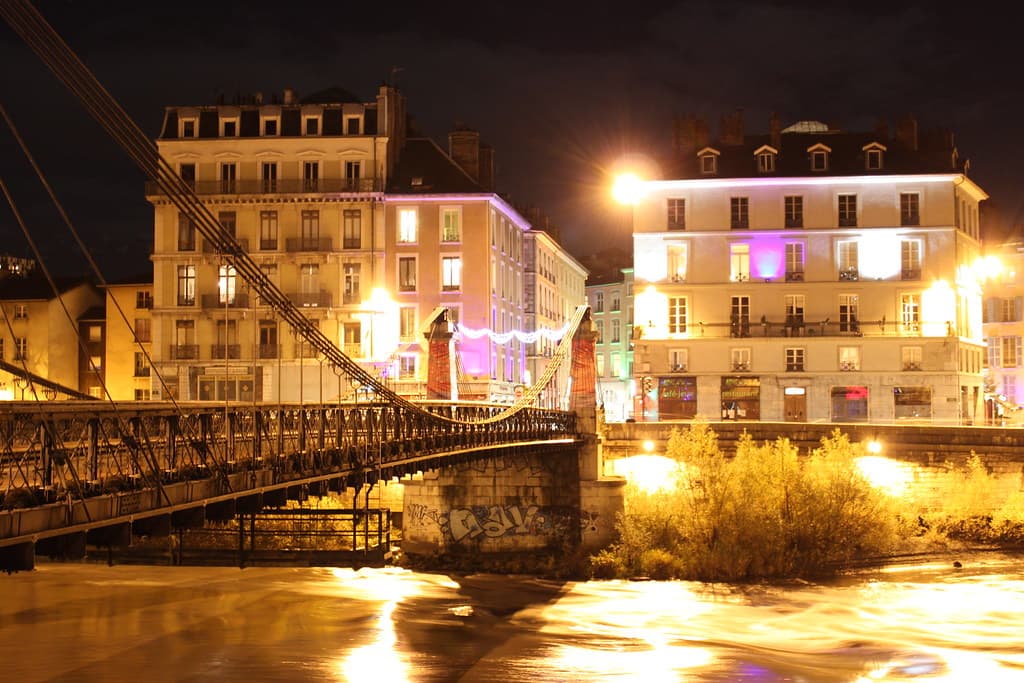Grenoble city night