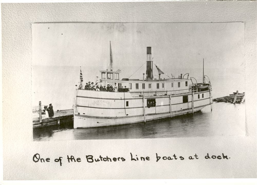 One of the Butchers Line boats at dock