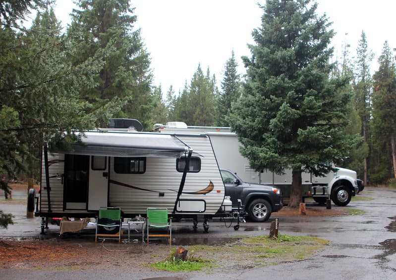 RVs at Fishing Bridge RV Park