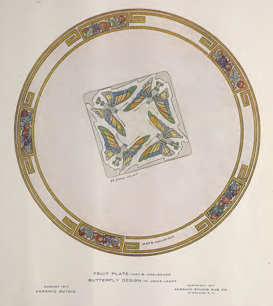 1917 Fruit Plate Keramic Studio