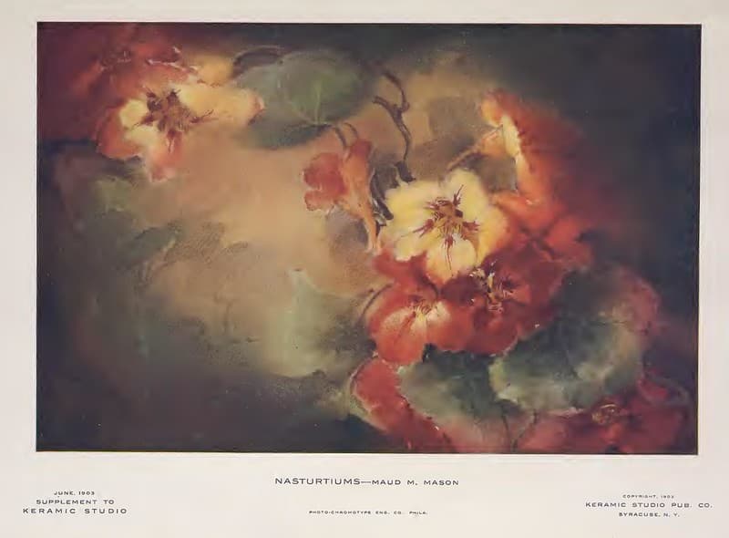 1903 Nasturtiums Keramic Studio