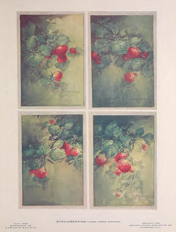 1906 Strawberries Keramic Studio