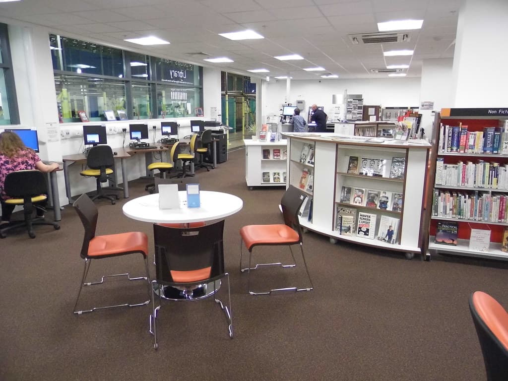 Cruddas Park Library interior