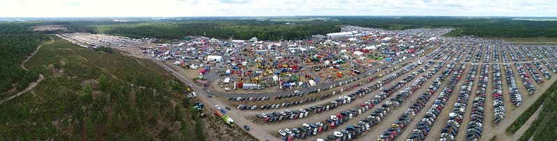 20180707 Okra 2018 agricultural exhibition panorama from a drone