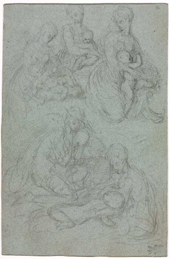 Sketches of Virgin and Child