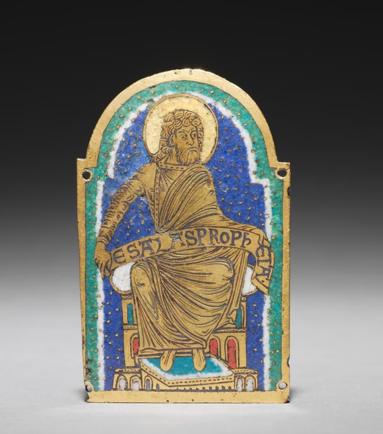 Plaque: Seated Prophet from a Reliquary Shrine: Esaias (Isaiah)