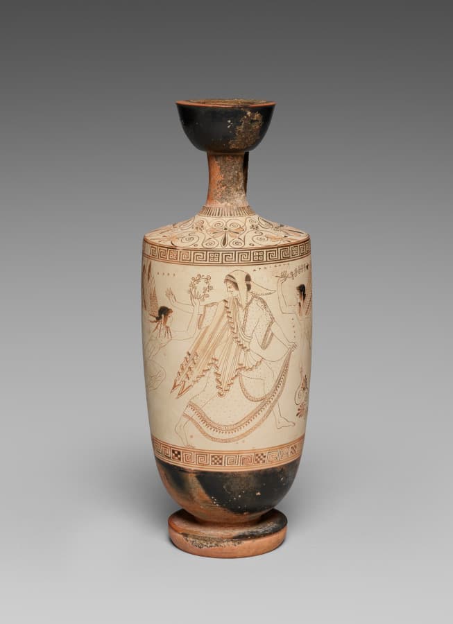 White-Ground Lekythos (Oil Vessel): Atalanta and Erotes
