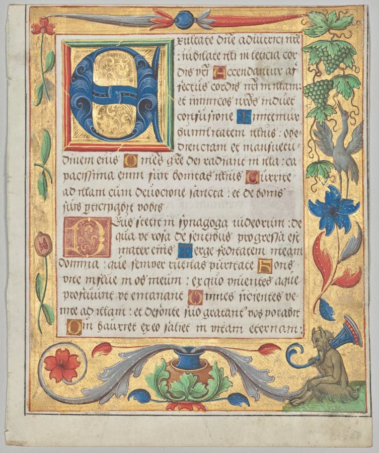Manuscript, ink, tempera